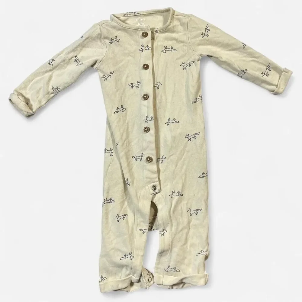 Carter-s Women's Cream and Yellow Sleepsuits-babygrows